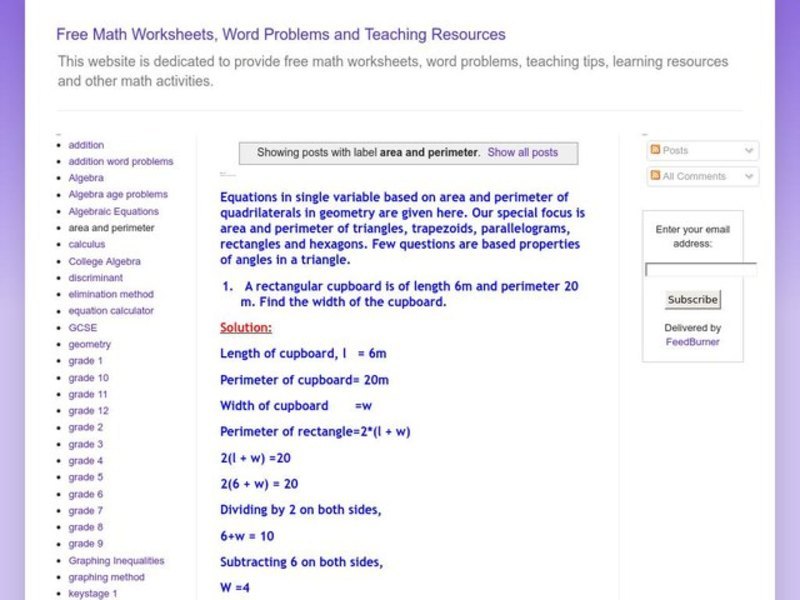 Geometry Review Worksheet
