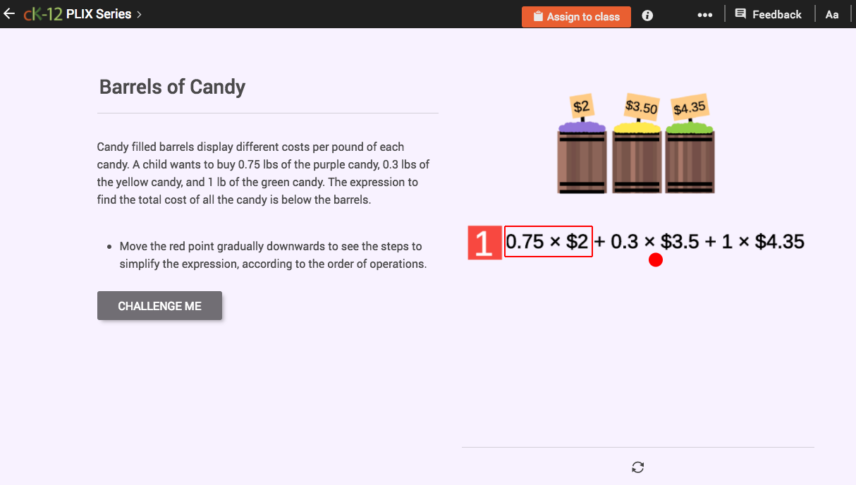 Order of Operations: Barrels of Candy Interactive