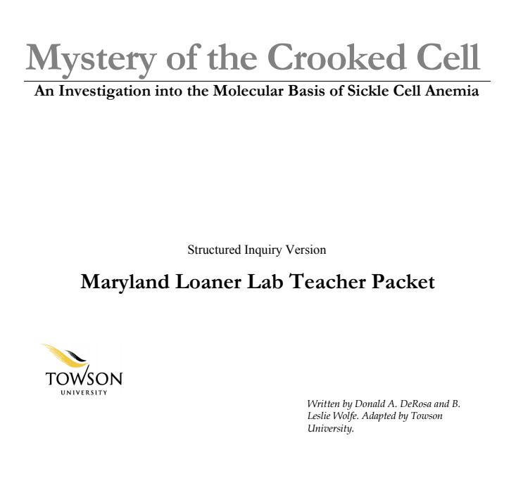 Mystery of the Crooked Cell Lesson Plan