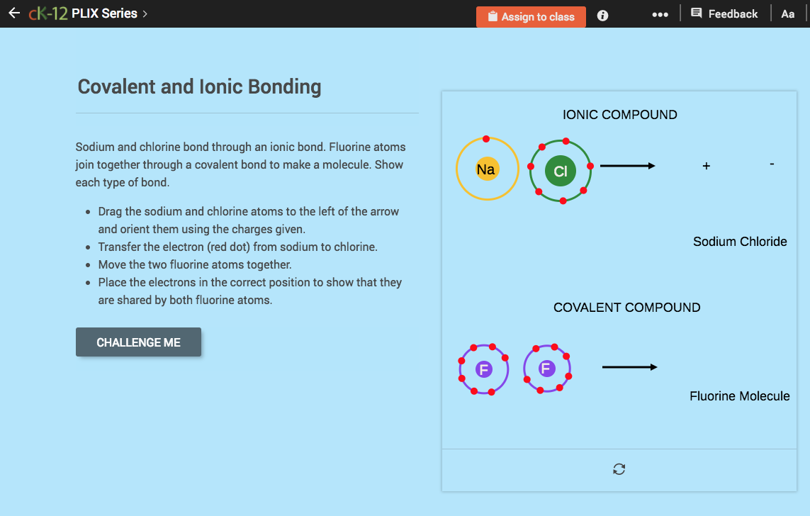Chemical Bonds: Covalent and Ionic Bonding Interactive