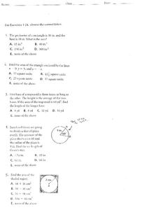 Geometry Review Worksheet