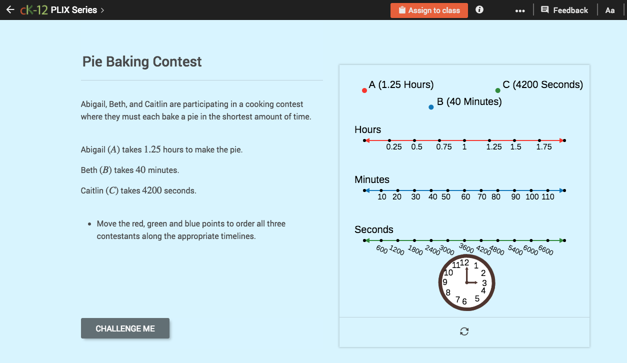Order Real Numbers: Pie Baking Contest Interactive