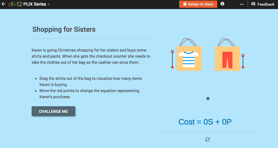 Expressions for Real-Life Situations: Shopping for Sisters Interactive