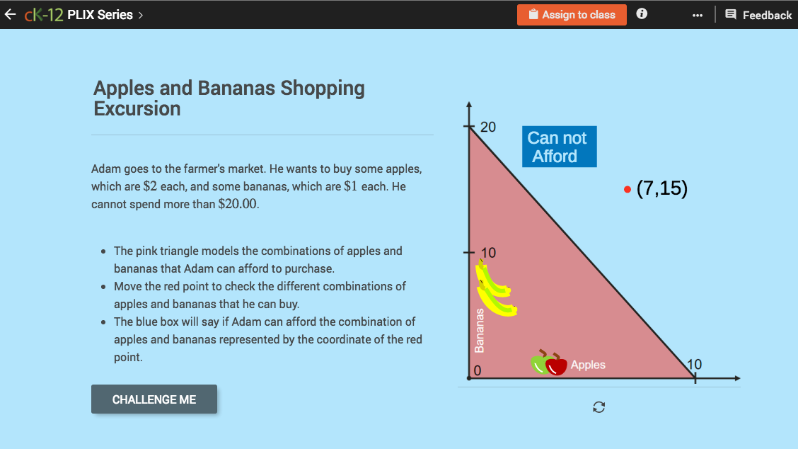 Checking Solutions to Inequalities: Apples and Bananas Shopping Excursion Interactive
