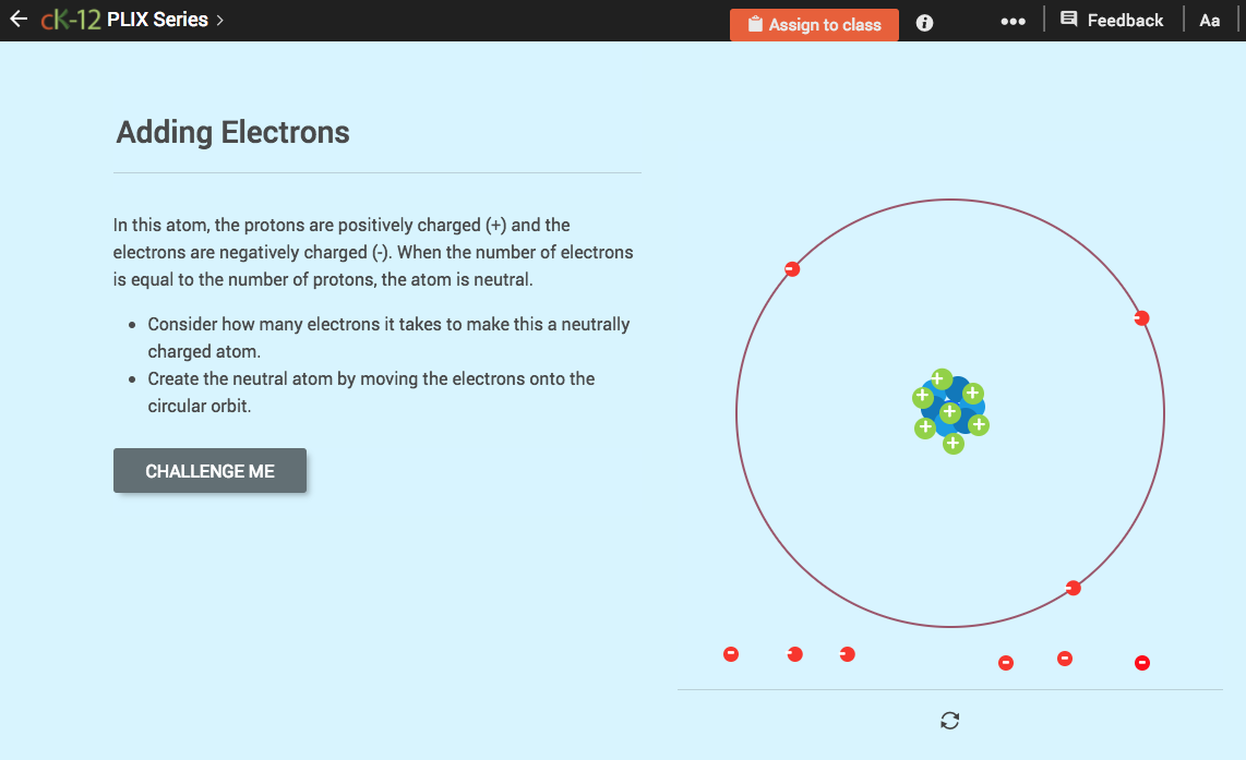 The Real Numbers: Adding Electrons Interactive
