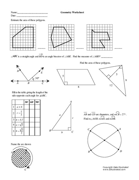 Geometry Worksheet Worksheet