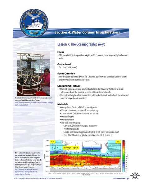 The Oceanographic Yo-yo Lesson Plan