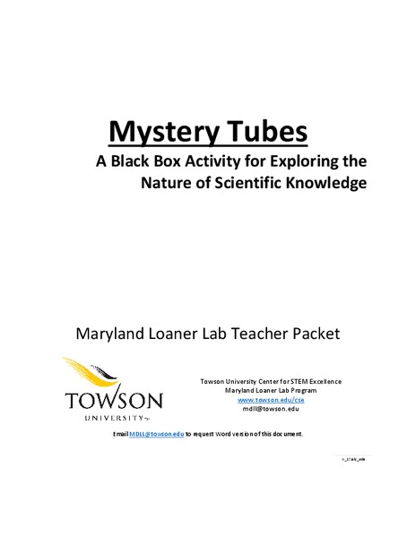 Mystery Tubes Lesson Plan