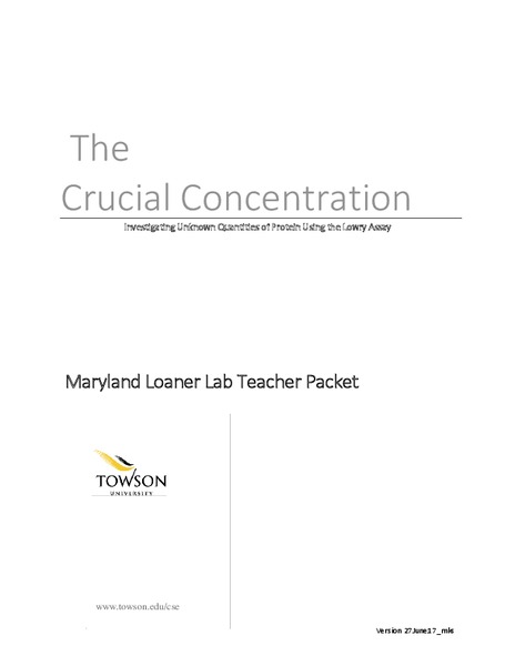 The Crucial Concentration Lesson Plan