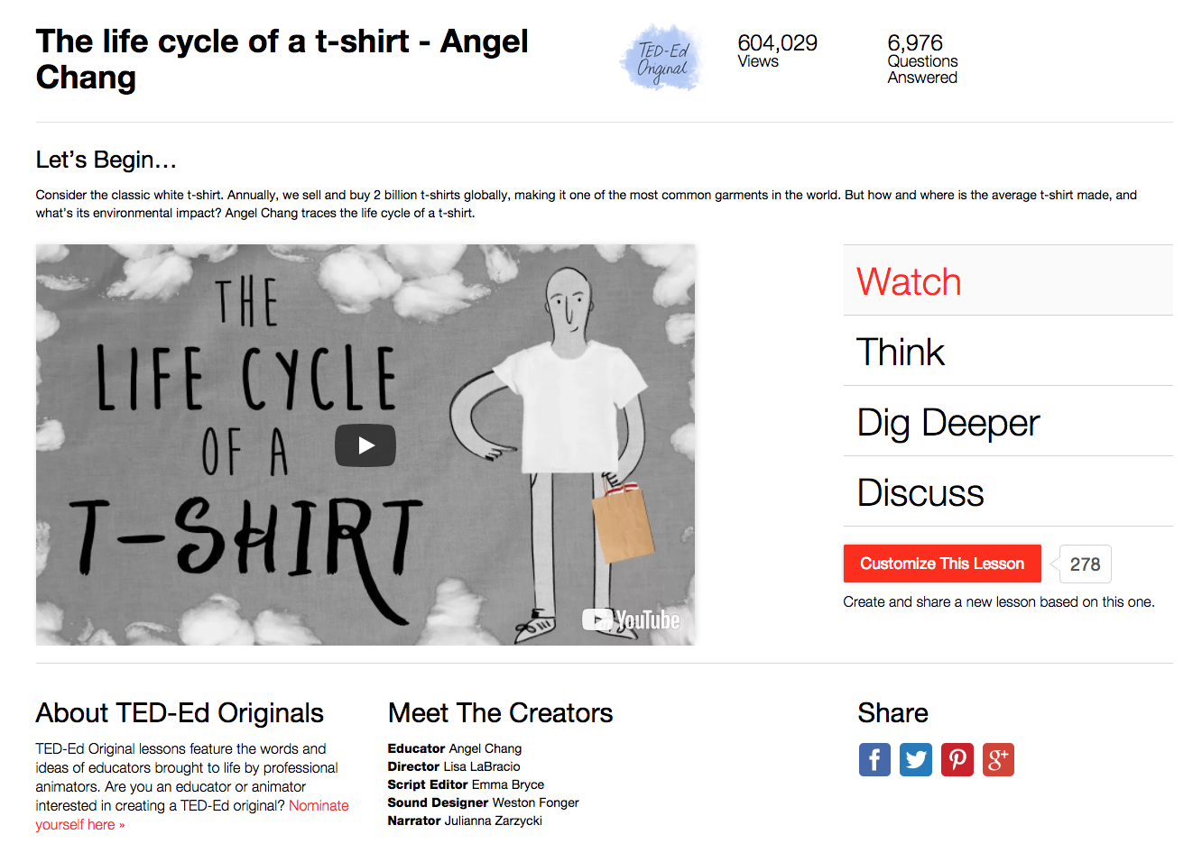 The Life Cycle of a T-Shirt Instructional Video