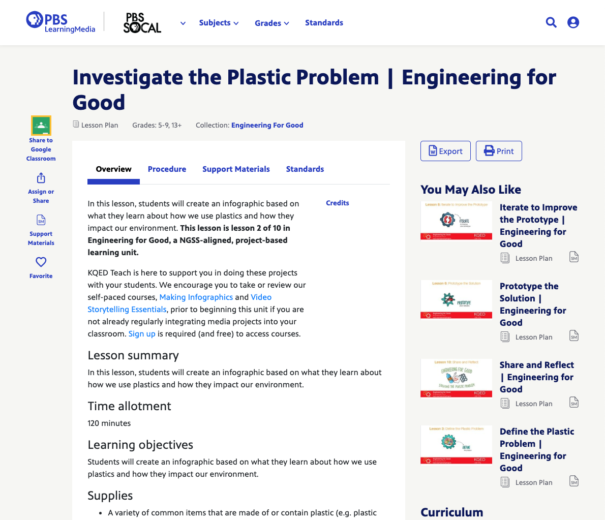 Investigate the Plastic Problem Lesson Plan