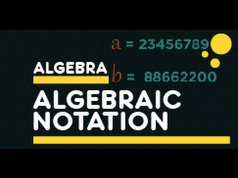 Algebraic Notation—Introduction to Algebra Instructional Video