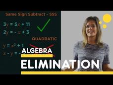 Simultaneous Equations by Elimination Instructional Video