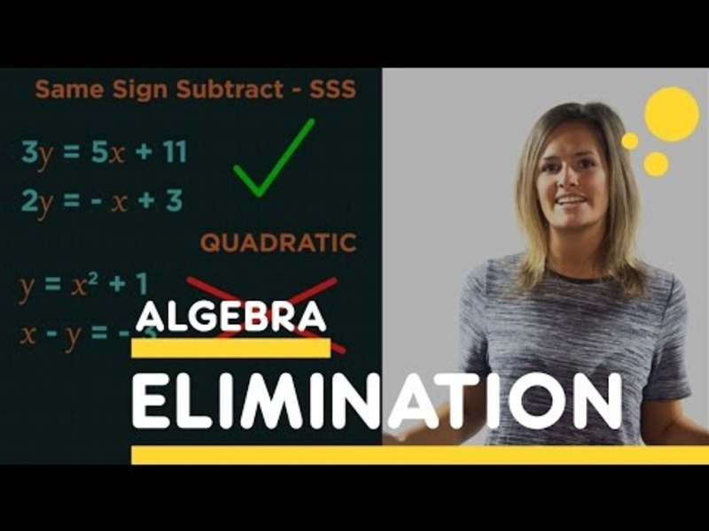Simultaneous Equations by Elimination Instructional Video