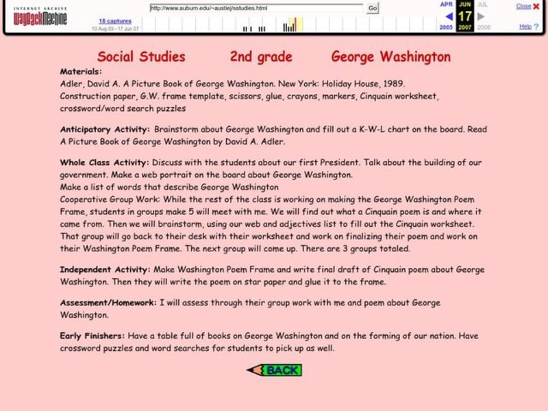 George Washington Lesson Plan