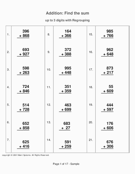 Math: Basic Math Applications Worksheet