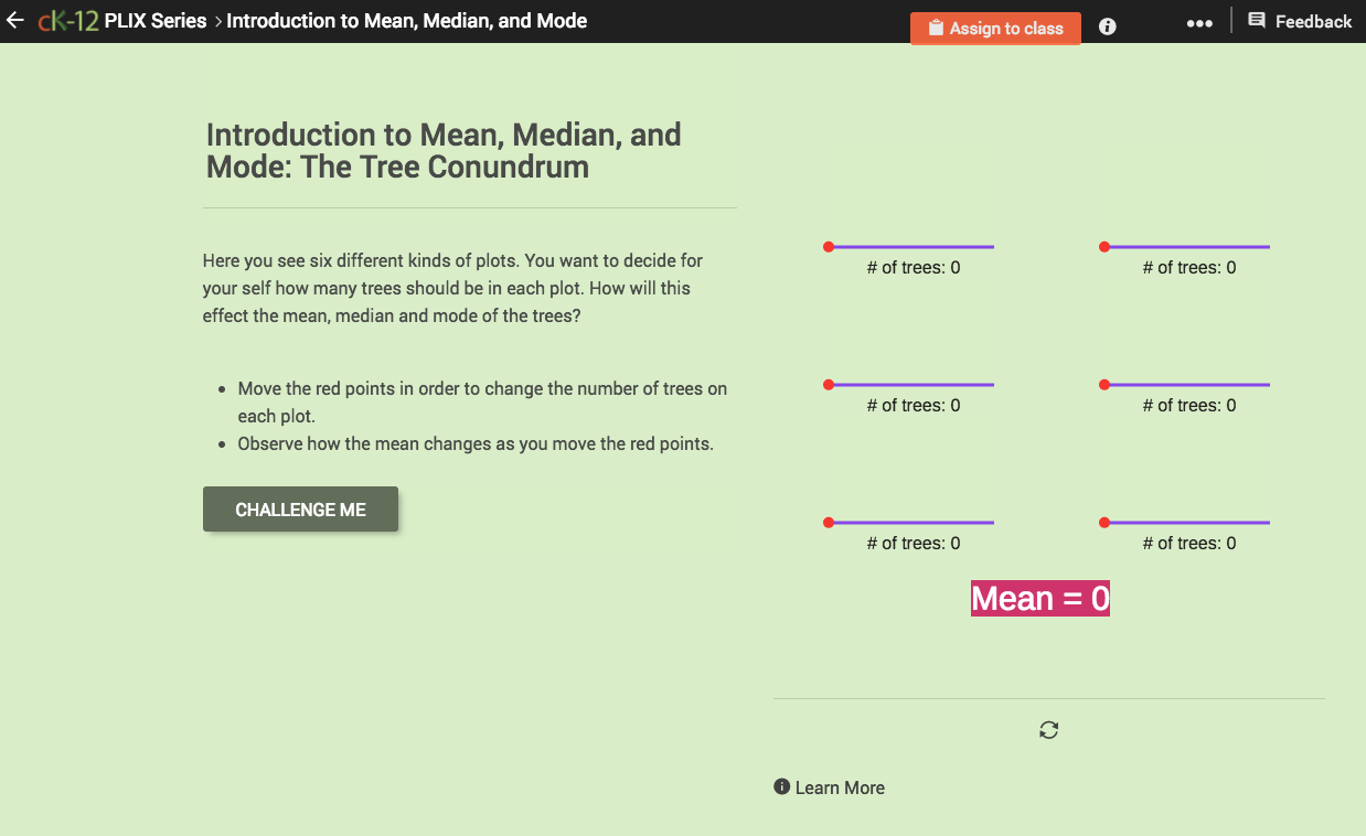 Introduction to Mean, Median, and Mode: The Tree Conundrum Interactive