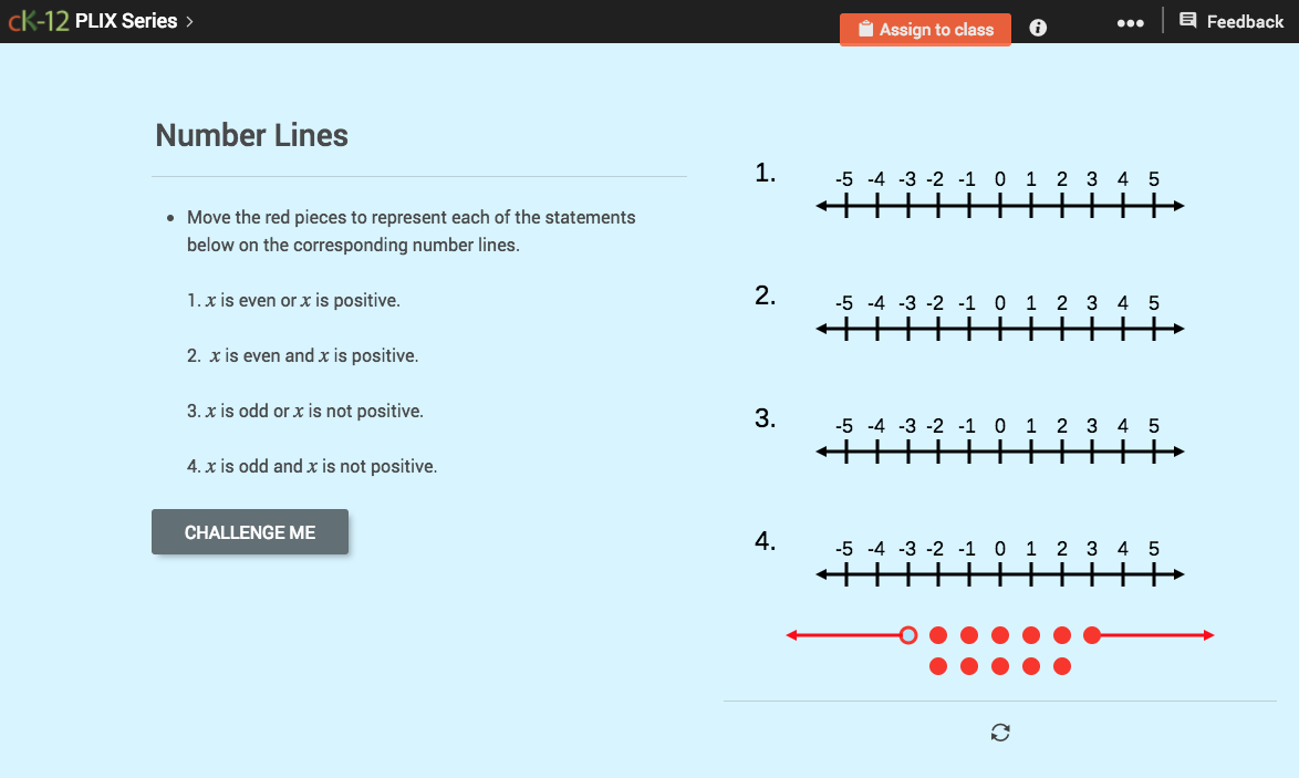 And and Or Statements: Number Lines Interactive