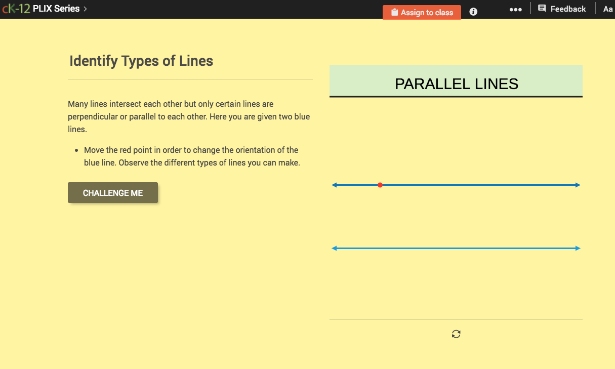 Parallel and Perpendicular Lines: Identify Types of Lines Interactive