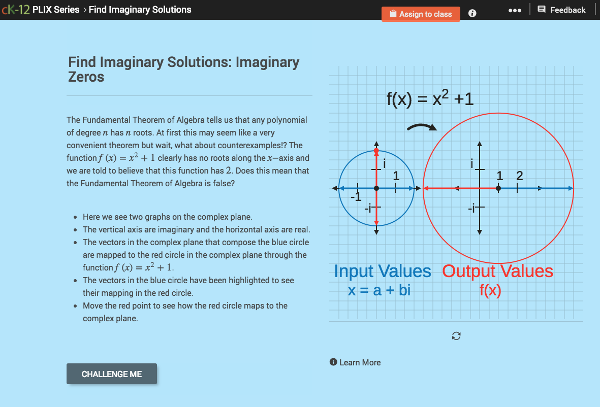 Find Imaginary Solutions: Imaginary Zeros Interactive