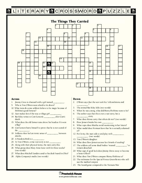 The Things They Carried Worksheet