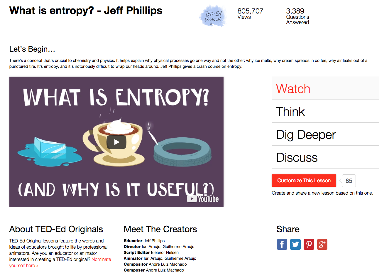 What is Entropy? Instructional Video