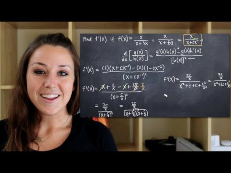 Quotient Rule Instructional Video