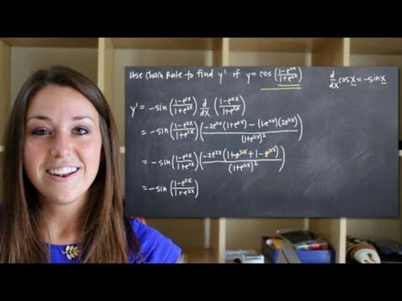 Chain Rule for Derivatives, with Quotient Rule Instructional Video