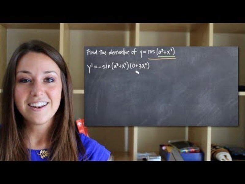 Chain Rule for Derivatives, with Trig Functions Instructional Video