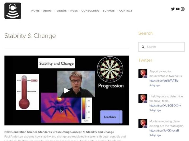NGSS: Stability and Change Instructional Video