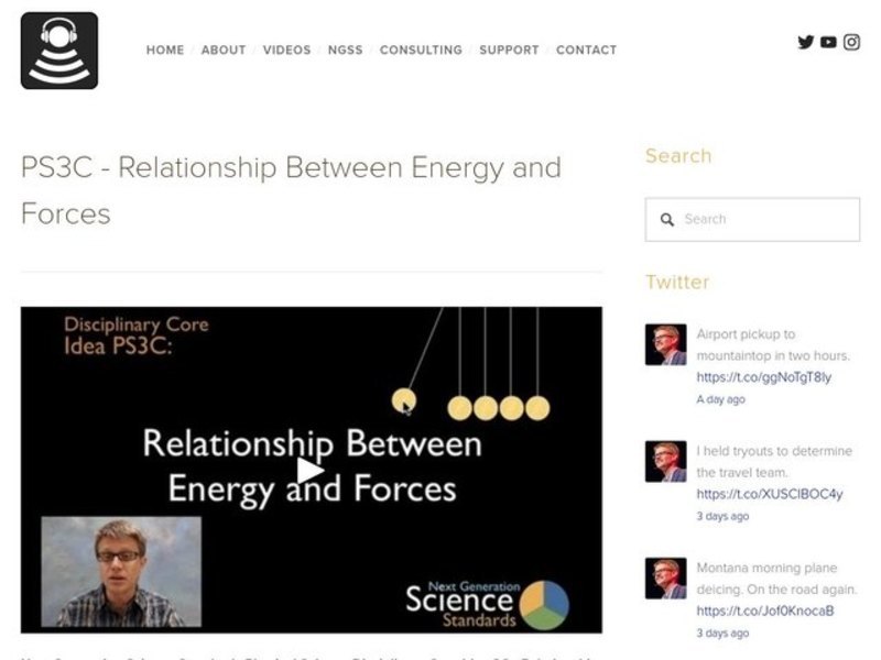 PS3C - Relationship Between Energy and Forces Instructional Video