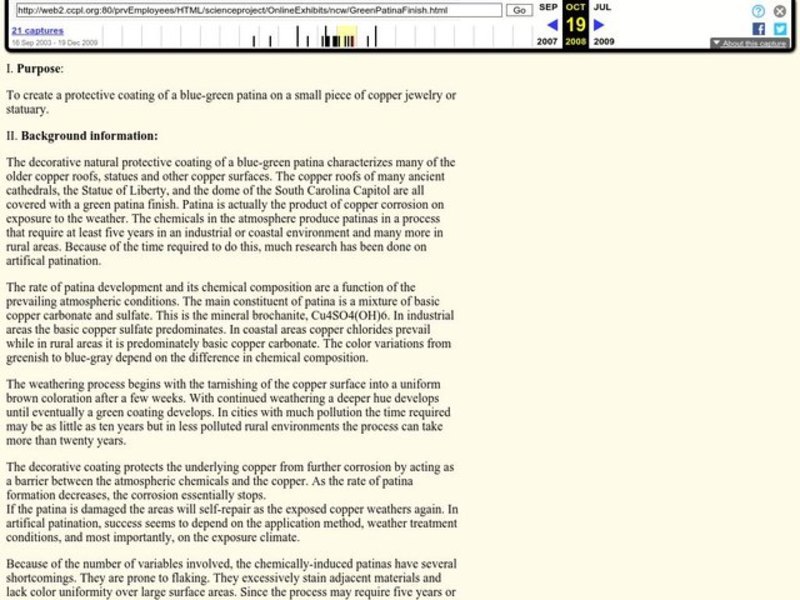 A Green Patina Finish Lesson Plan