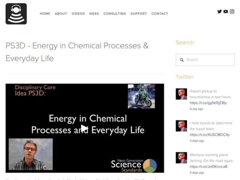 PS3D - Energy in Chemical Processes and Everyday Life Instructional Video