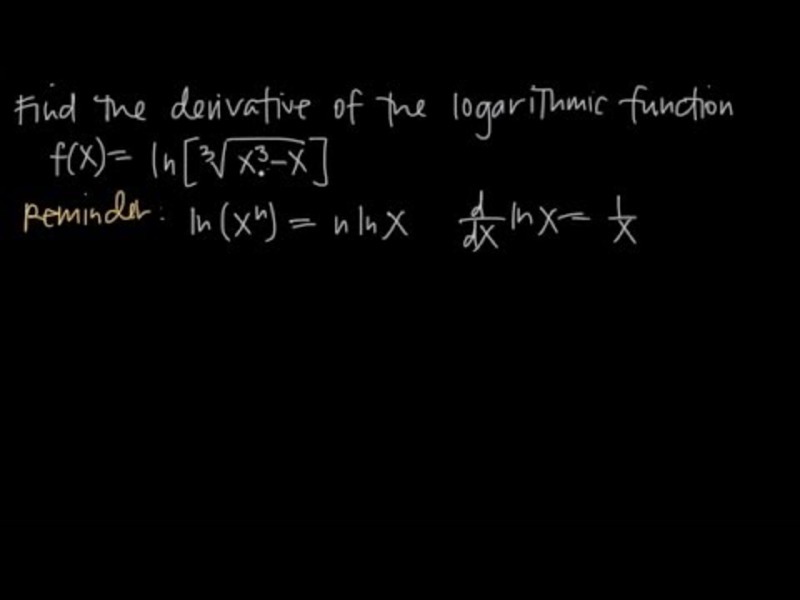 Derivatives of Logarithms Instructional Video