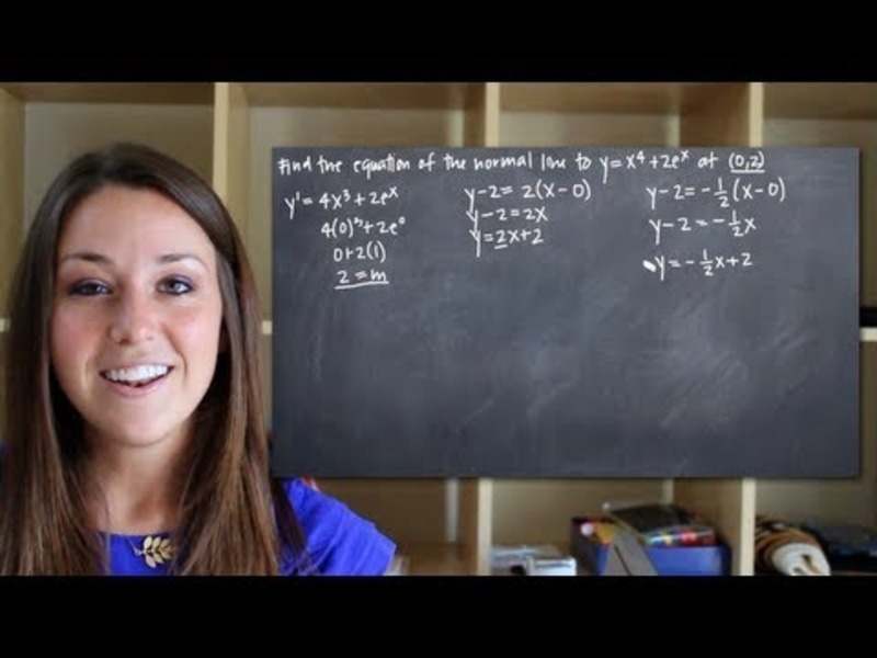 Equation of the Normal Line at a Point Instructional Video