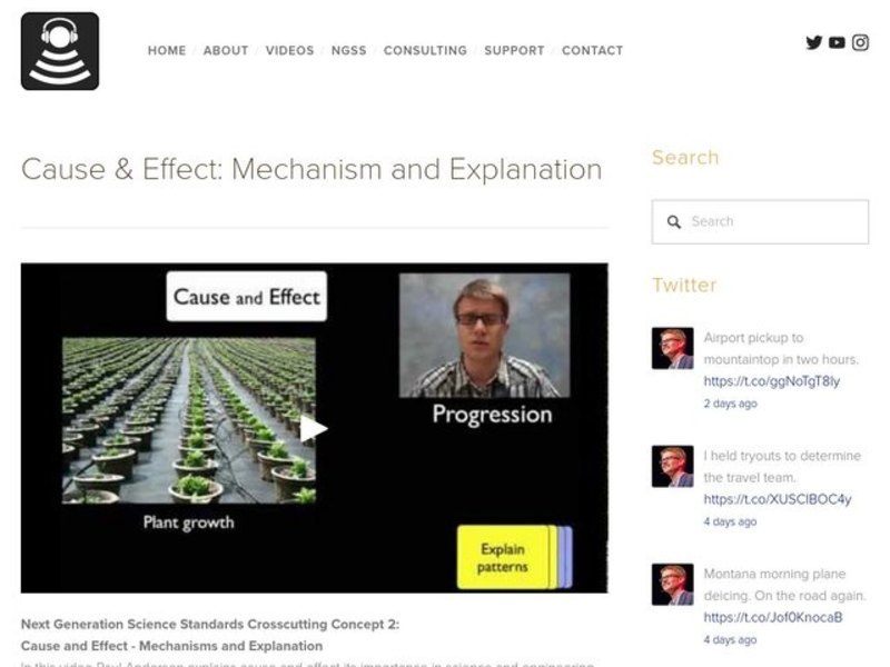 NGSS: Cause and Effect—Mechanism and Explanation Instructional Video