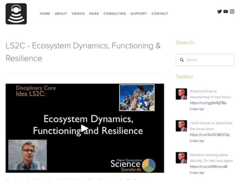 LS2C - Ecosystem Dynamics, Functioning and Resilience Instructional Video