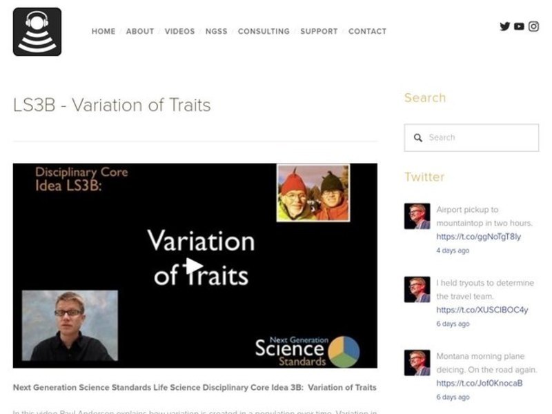 LS3B - Variation of Traits Instructional Video