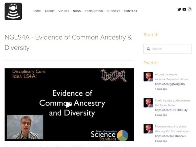 LS4A - Evidence of Common Ancestry and Diversity Instructional Video