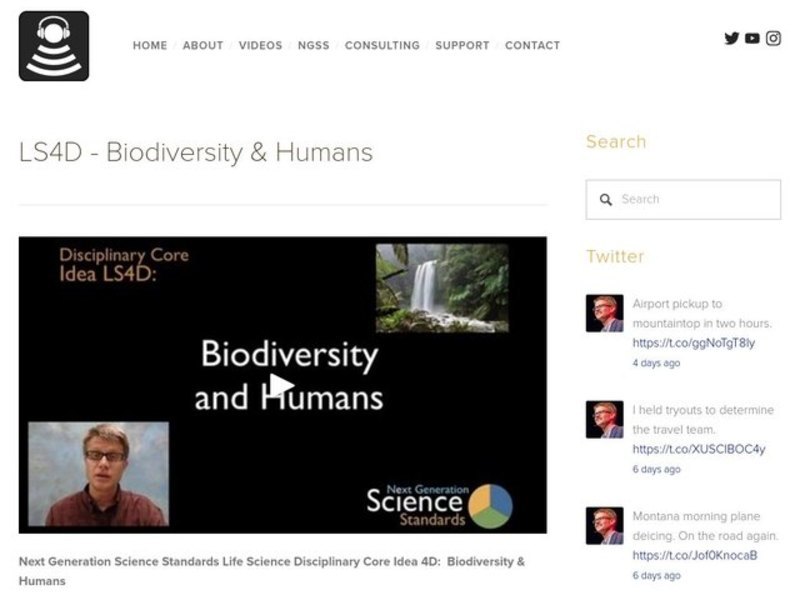 LS4D - Biodiversity and Humans Instructional Video