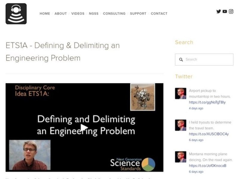 ETS1A - Defining and Delimiting an Engineering Problem Instructional Video