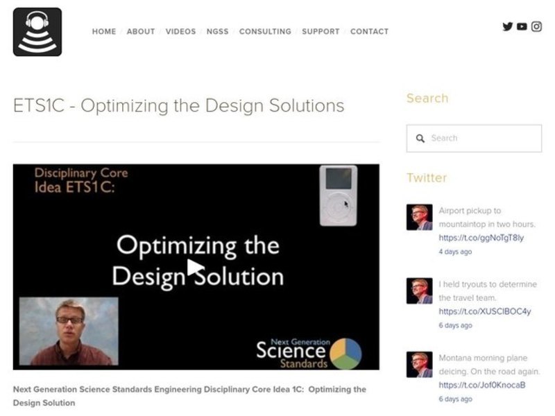 ETS1C - Optimizing the Design Solutions Instructional Video