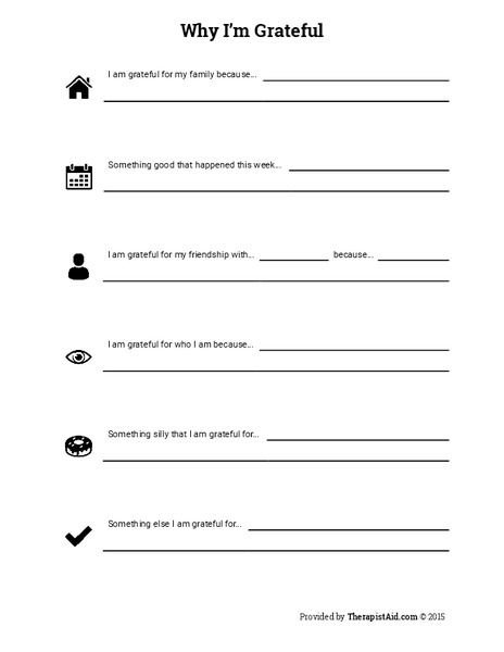 Why I’m Grateful Worksheet