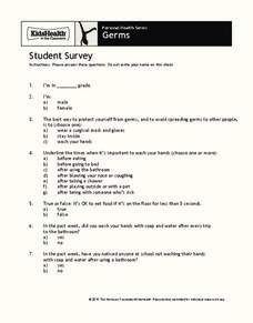 Handout: Germs (Grades 6 to 8) Worksheet