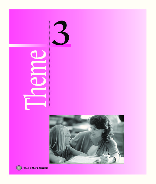 That’s Amazing!: Extra Support Lessons (Theme 3) Unit Plan