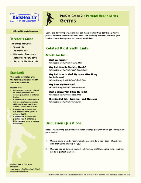 Germs: Grades K-2 Lesson Plan