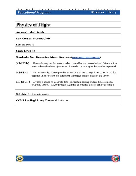 Physics of Flight Lesson Plan
