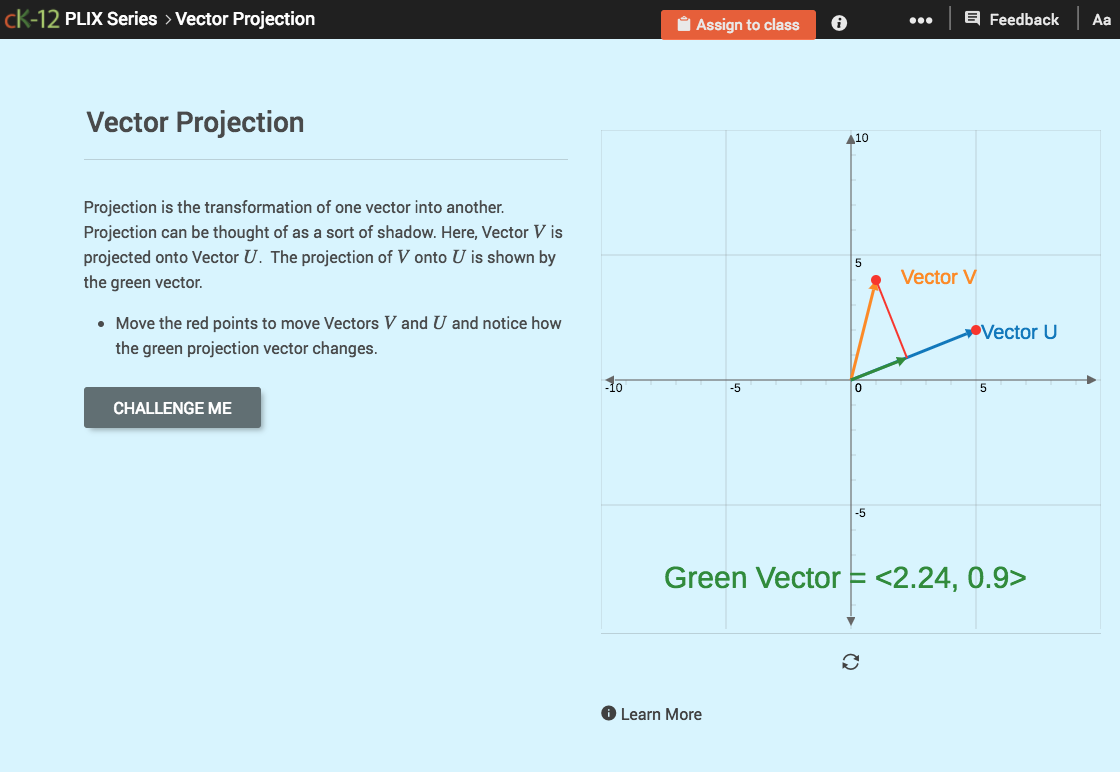 Vector Projection Interactive