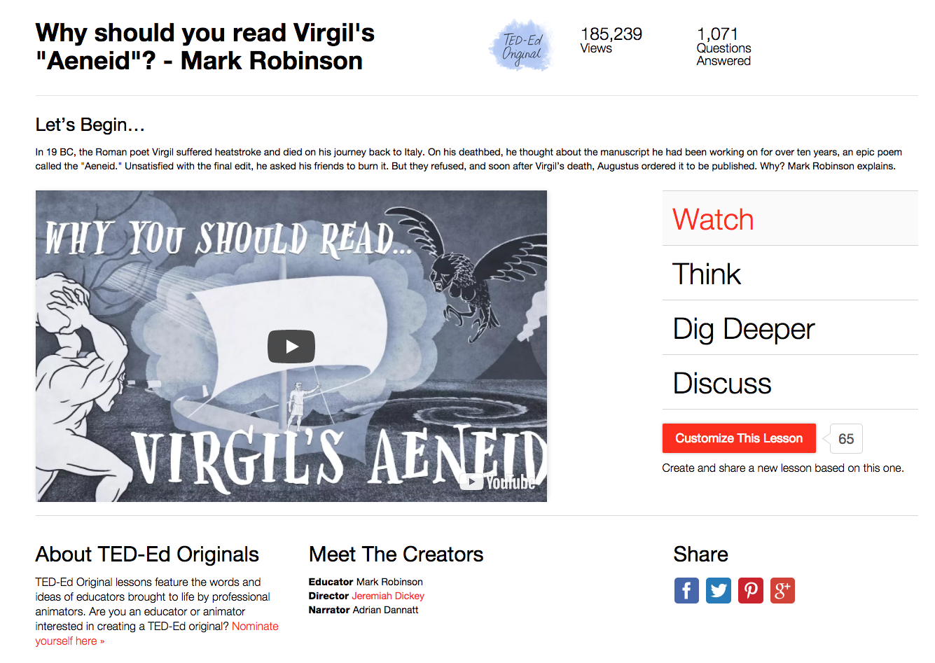 Why Should You Read Virgil's "Aeneid"? Instructional Video