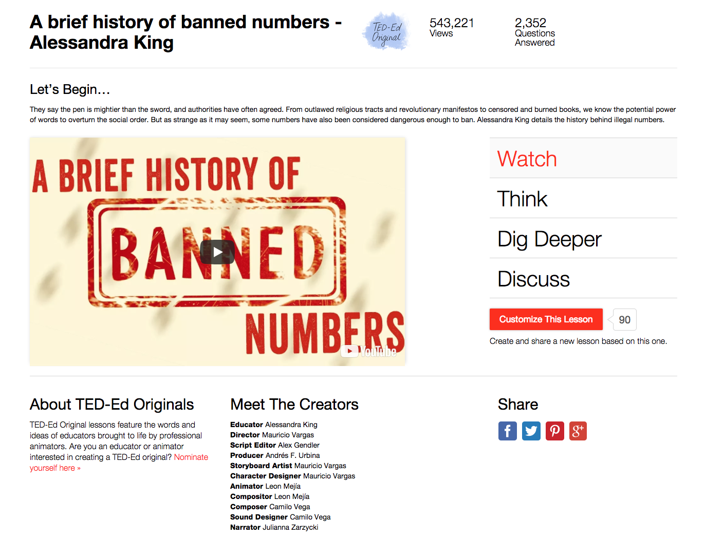 A Brief History of Banned Numbers Instructional Video